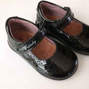 Girls Pablosky Black Patent Shoes 20 US 4